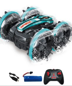 Children's amphibious remote control car stunt double-sided rolling 2.4G wireless remote control electric toy car model