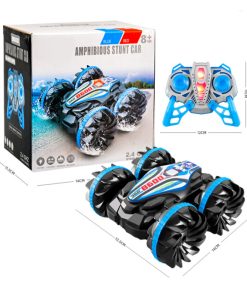 Amphibious remote control car off-road 360 rotation and drift double-sided stunt car children's electric model toy