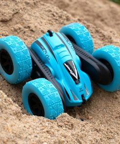 Children's double-sided stunt tipping remote control car toy 2.4G wireless remote control 360-degree rotating tumbling car